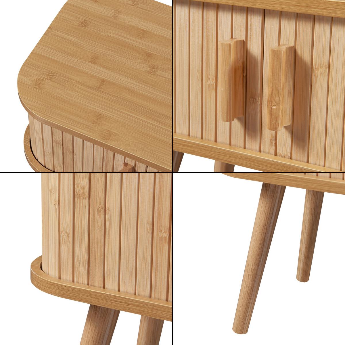 NACHTTISCH Nordkapp - Naturfarben, Holz/Holzwerkstoff (48/45/30cm) - [en.casa]