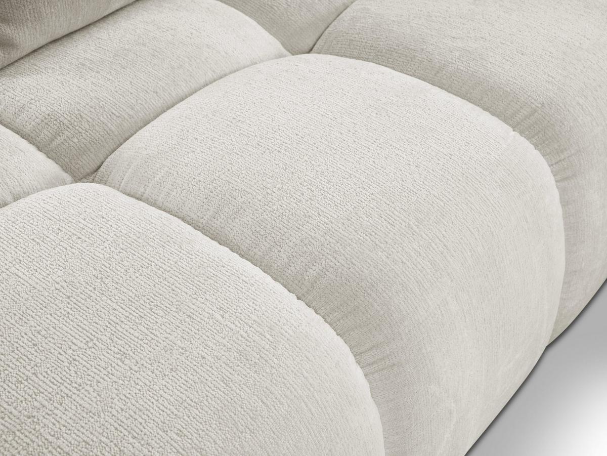 ECKSOFA DUCA R-S Creme Chenille mit Schlaffunktion - Creme, Holz (266.5/266.5cm) - MASSENO