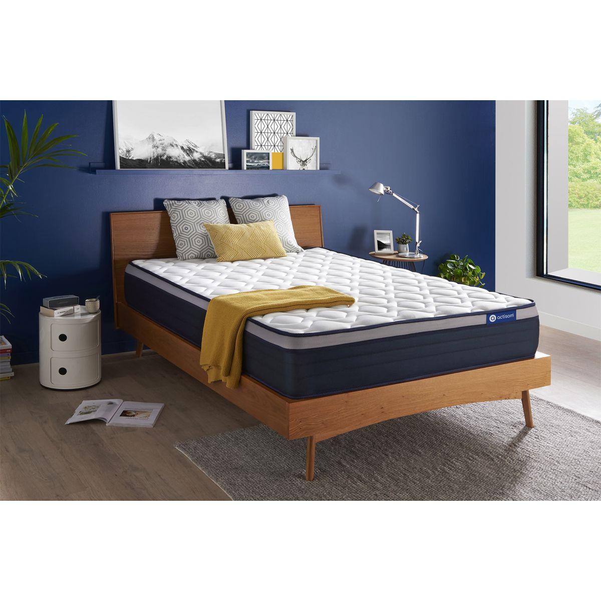 MATRATZE Actiflex max Taschenfederkern und Memory-Schaum 150 x 195 cm h3 - Weiß, Textil (150/195cm) - ACTISOM