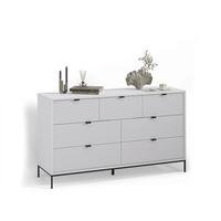 SIDEBOARD Aterno Weiß 42 x 81 cm mit 7 Schubladen - Weiß, Holzwerkstoff (42/81/140cm) - Livinity®