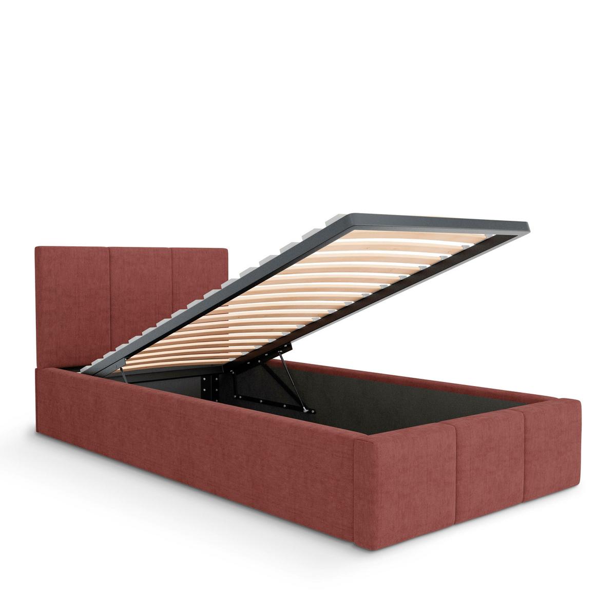 POLSTERBETT für Schlafzimmer Bett mit Stauraum Altrosa 90x200 - Altrosa, Holzwerkstoff/Metall (90/200cm) - Muralo