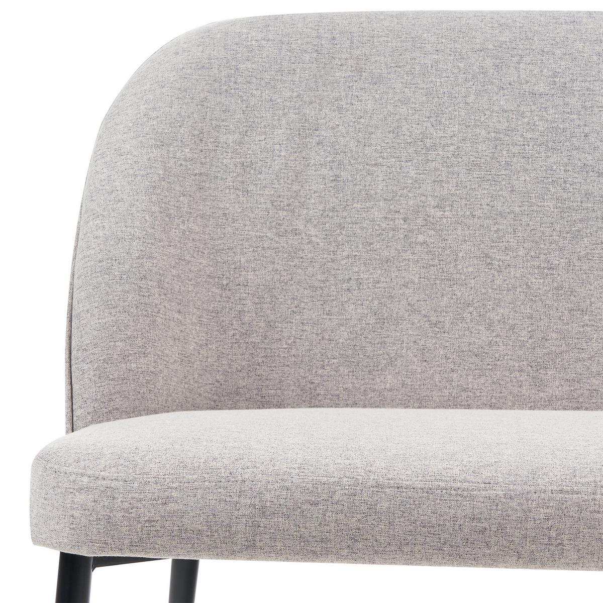 2-SITZER-KÜCHENSOFA hellgrau Osby - Schwarz/Grau, Textil (130/85/49cm) - Beliani