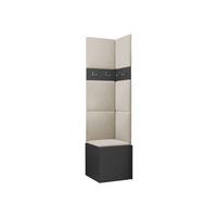 GARDEROBEN-SET Orion XXI - Beige/Graphitfarben, Holzwerkstoff/Kunststoff (42/186/46cm) - MIRJAN24