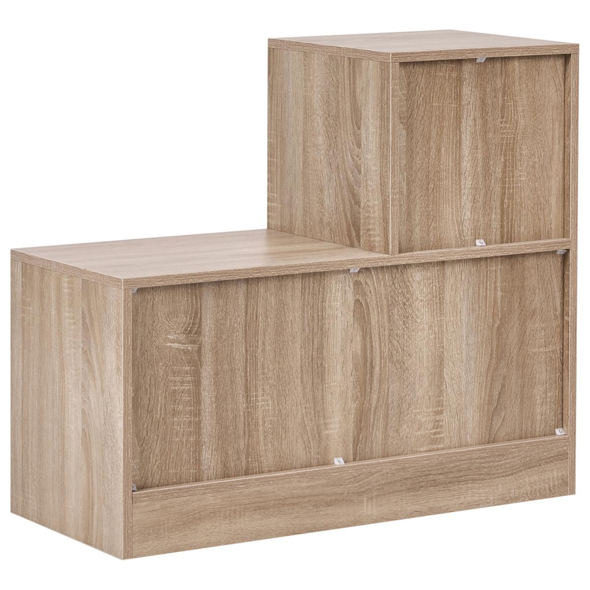 FLUR-SET Hellbraun Cooma - Hellbraun/Braun, Holzwerkstoff (77/70/35cm) - Beliani