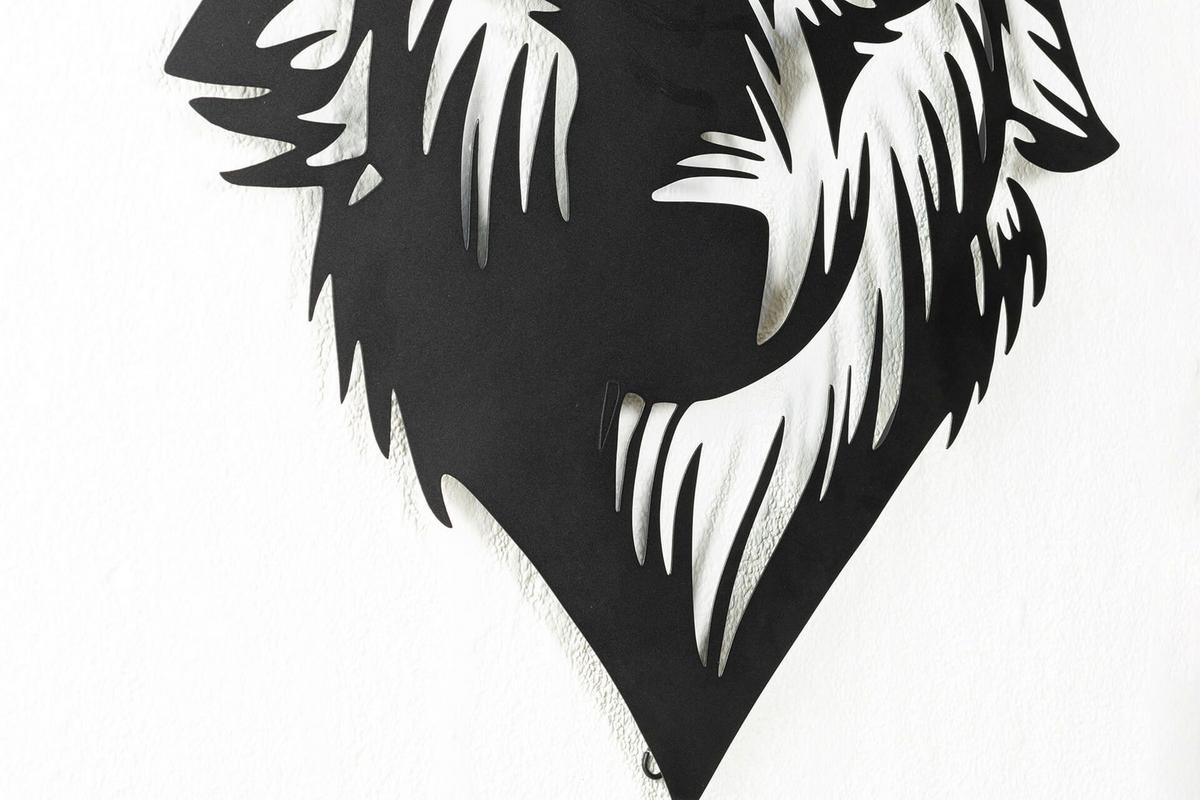 WANDDEKO Schwarz 68/82 cm - Schwarz, Metall (2.86/82/2cm) - KUNSTLOFT