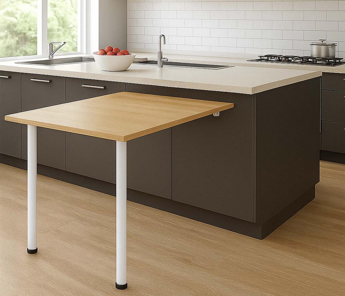 TISCHBEIN rund Weiß 2er-Set - Weiß, Metall (5/72/14cm) - MCW