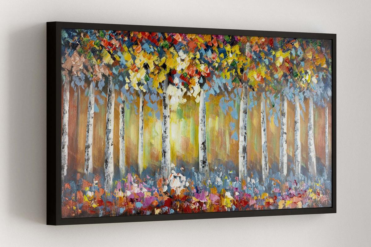 ACRYLBILD HANDGEMALT 120/60 cm - Grün, Holz/Textil (120/60cm) - KUNSTLOFT