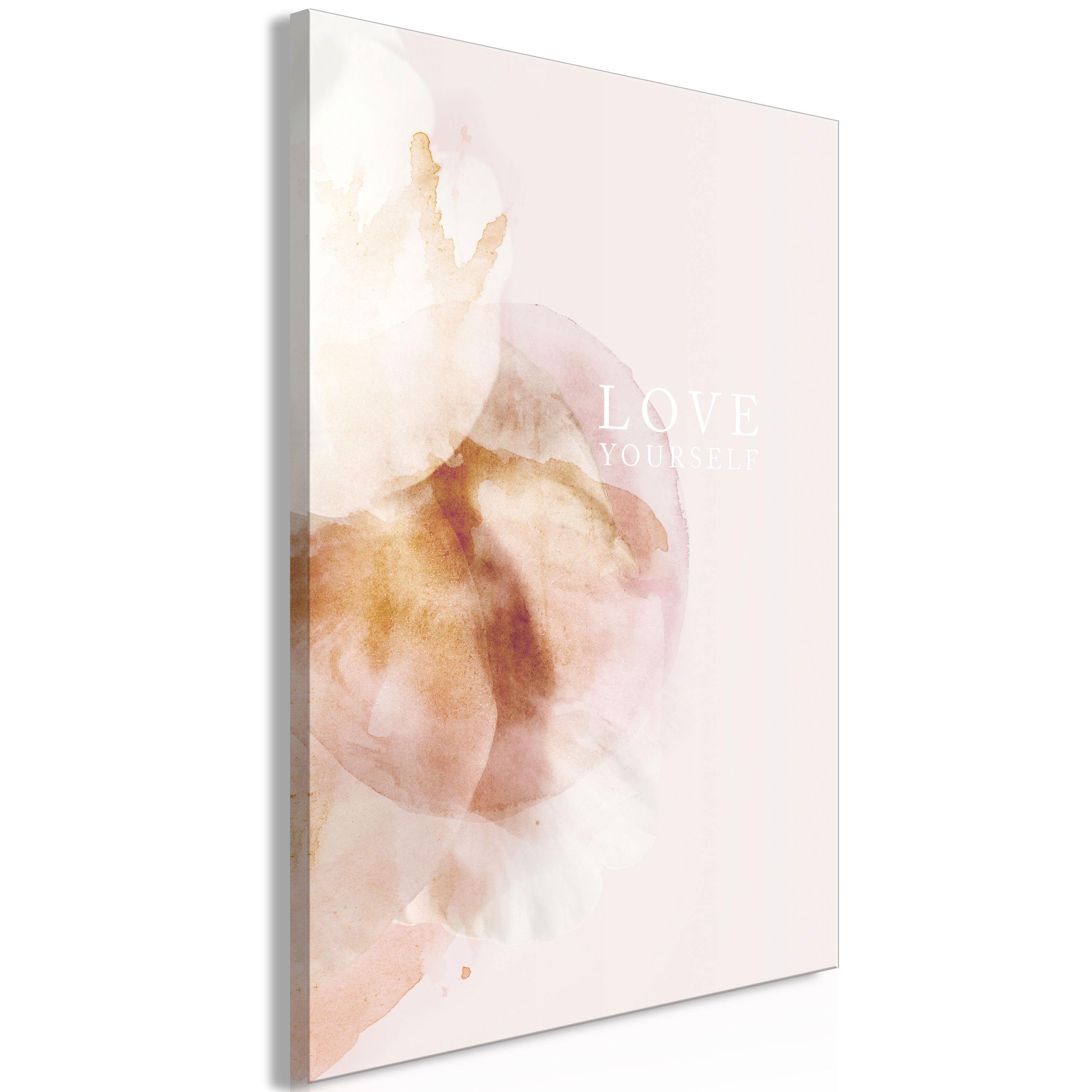 KUNSTDRUCK Rosa 60/90 cm - Pink/Beige, Textil (60/90cm) - KUNSTLOFT