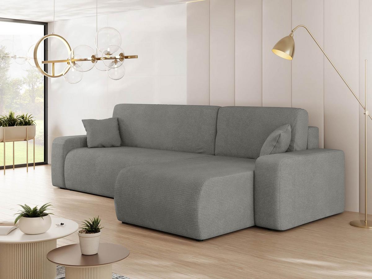 ECKSOFA Piano - Schwarz/Grau, Holz/Kunststoff (244/145cm) - MIRJAN24