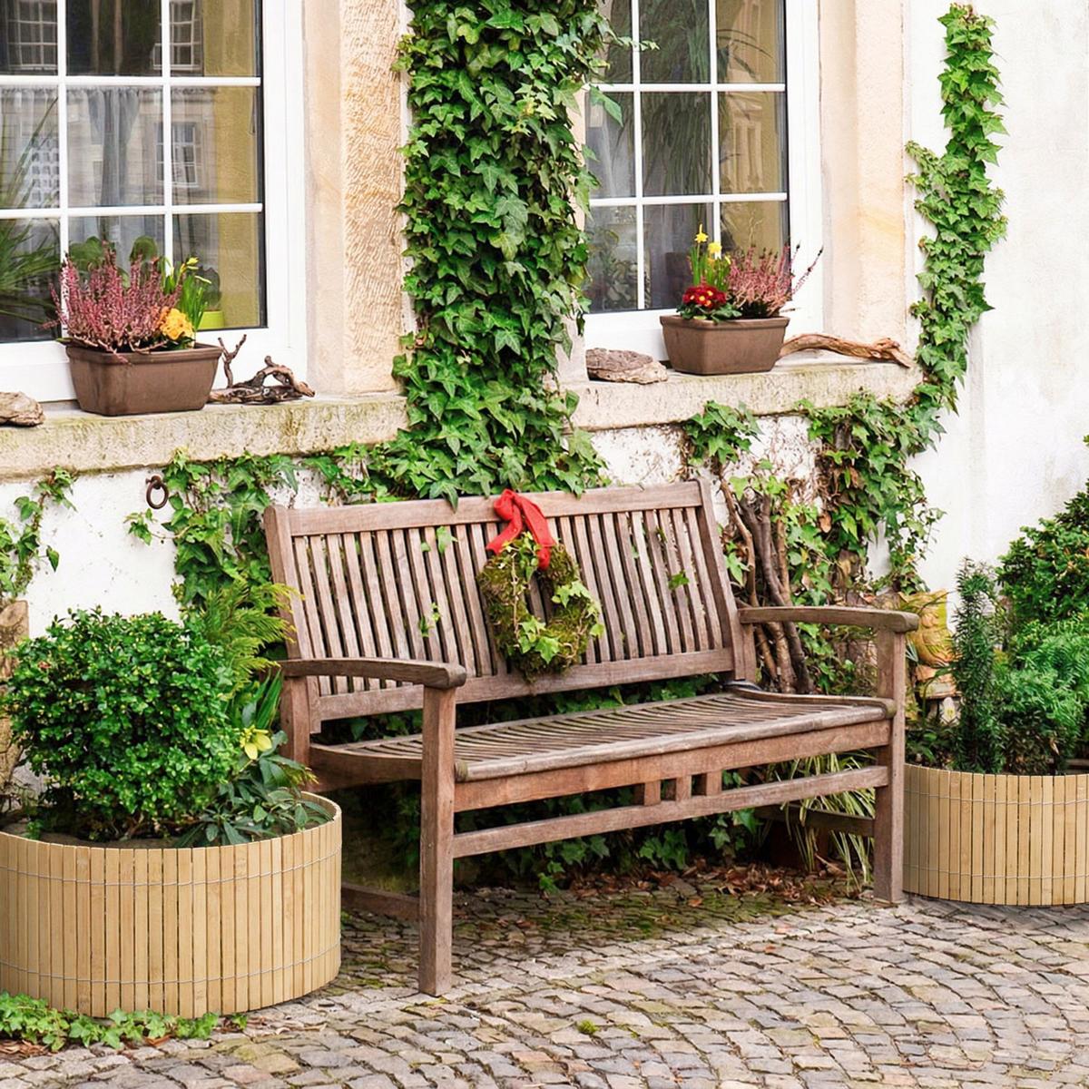 BEETEINFASSUNG Bambus, 20/300 cm, braun - Braun, Holz (0.9/20/300cm) - urfence