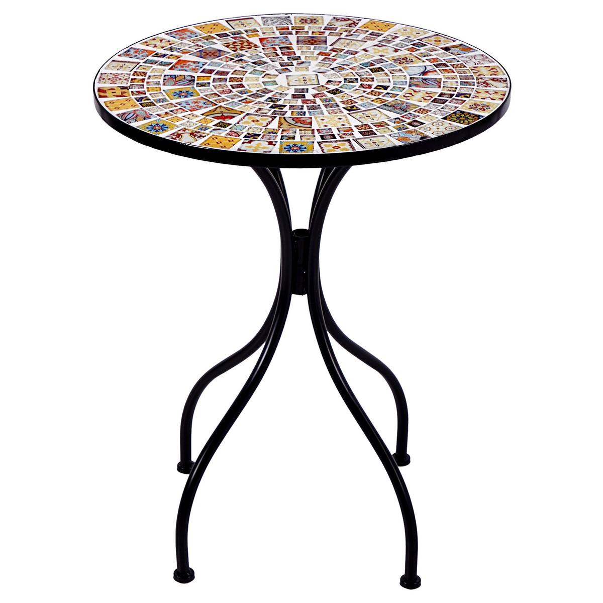 BISTRO-SET 2er Schwarz Casario - Multicolor/Schwarz, Metall - Beliani