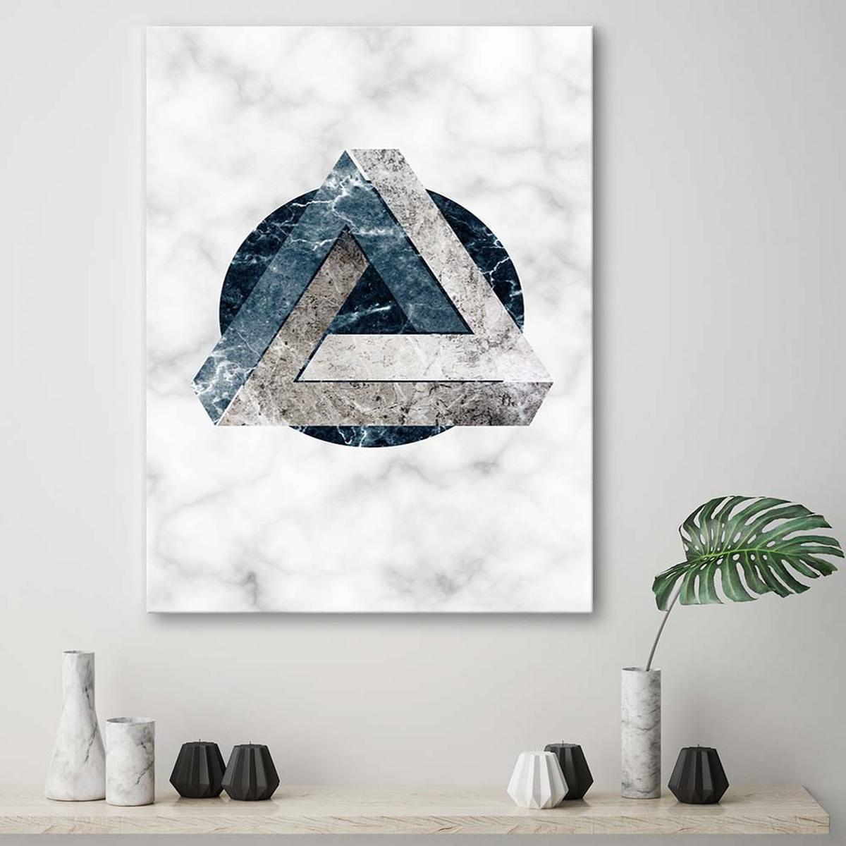 LEINWANDBILD Geometrische Abstraktion - Marmor 40x60cm - Grau, Textil (40/60cm) - Feeby