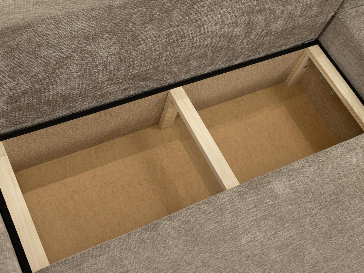 ECKSCHLAFSOFA Darlan - Hellgrau/Schwarz, Holz/Kunststoff (245/143cm) - MIRJAN24