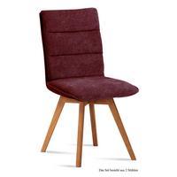 ESSZIMMERSTUHL (2er-Set) Dobra 47x92x60 Eiche geölt/Marsala - Eichefarben/Brombeere, Kunststoff (60/92/47cm) - 58aufmkessel