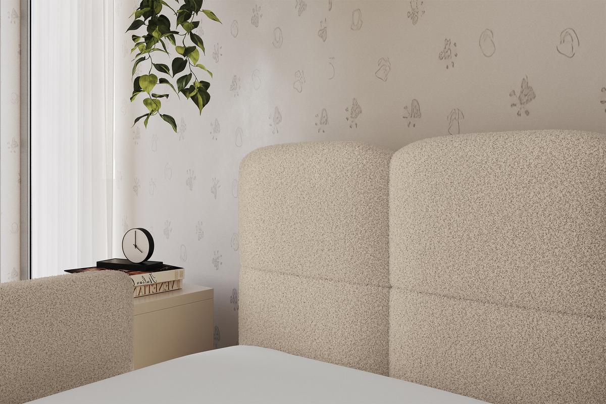 EINZELLBETT Jugendbett mit Bettkasten und Matratze H3/H4, Rechts - KIVY 80x200 Dunkelbeige - Taupe, Holzwerkstoff/Textil (80/200cm) - ALTDECOR