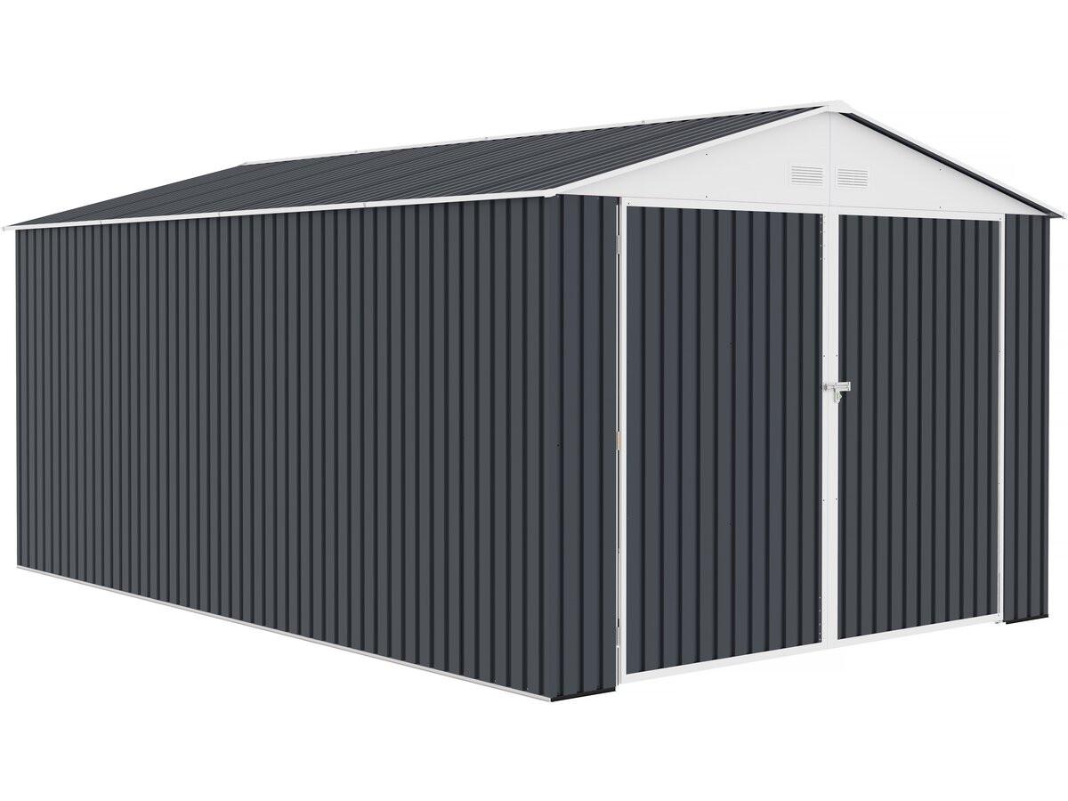 METALL-GARAGE PVC houston - Grau, Metall (470/310/470cm) - Habitat Garten