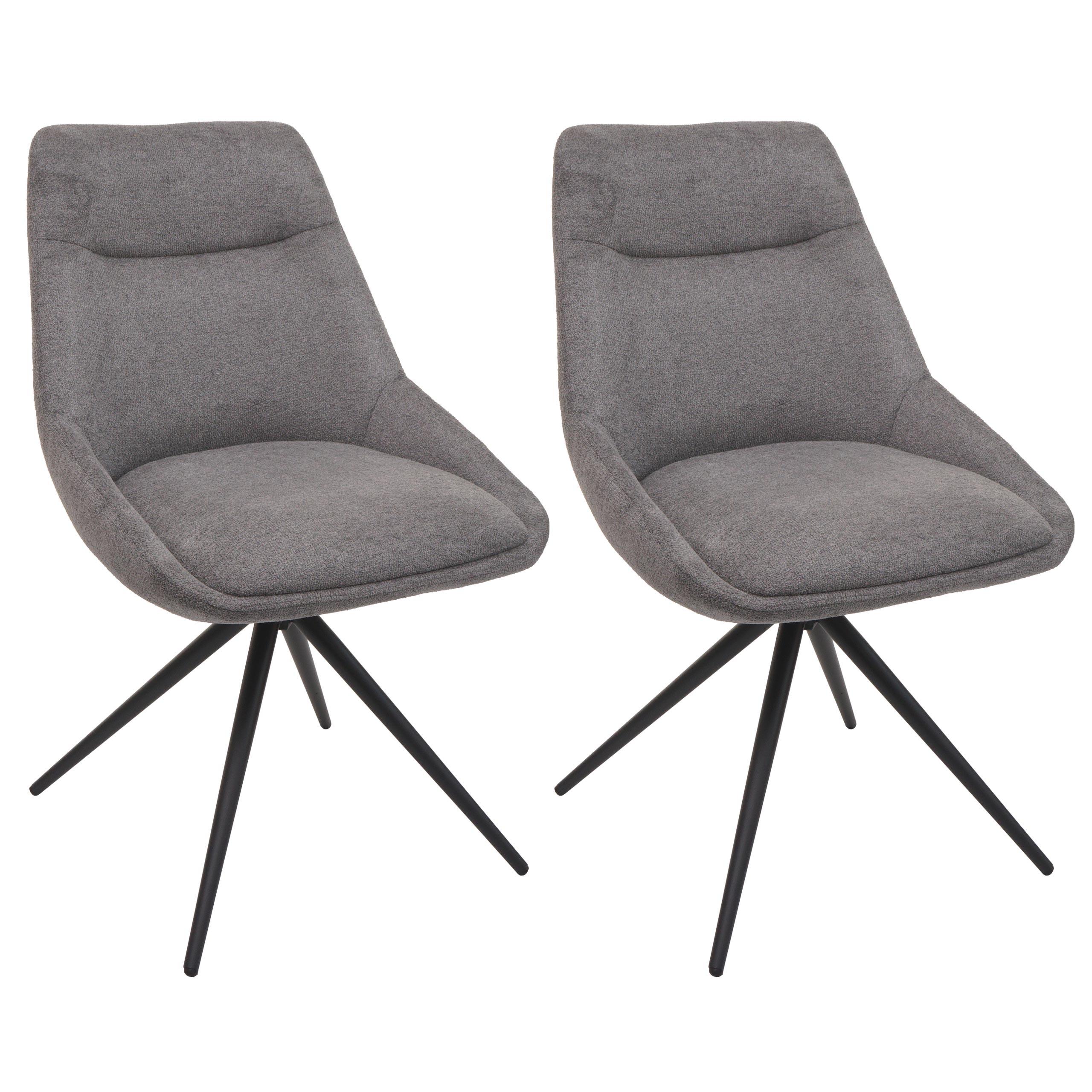 ESSZIMMERSTUHL Grau 2er-Set - Grau, Textil (51/86/60cm) - MCW