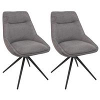 ESSZIMMERSTUHL Grau 2er-Set - Grau, Textil (51/86/60cm) - MCW