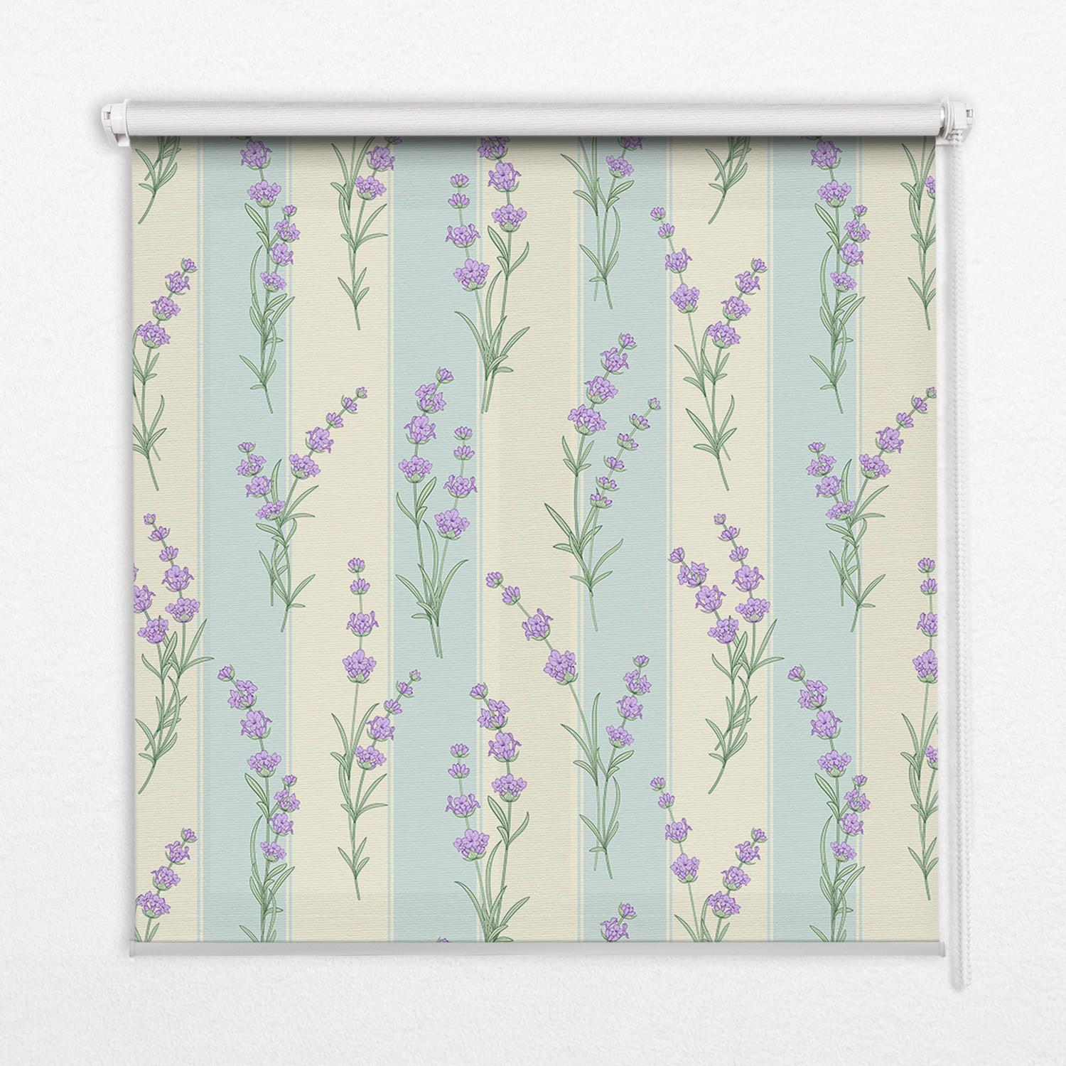 INNENROLLO - Fensterrollo - Rollo - 100x140 cm - Lila Blüten - Violett, Kunststoff (100/140/0.5cm) - TULUP