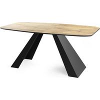 ESSTISCH Monte rechteckig ausziehbar, Lancelot Eiche 160-200/80/76 cm - Eichefarben/Schwarz, Holzwerkstoff/Metall (80/198/76cm) - WFL GROUP