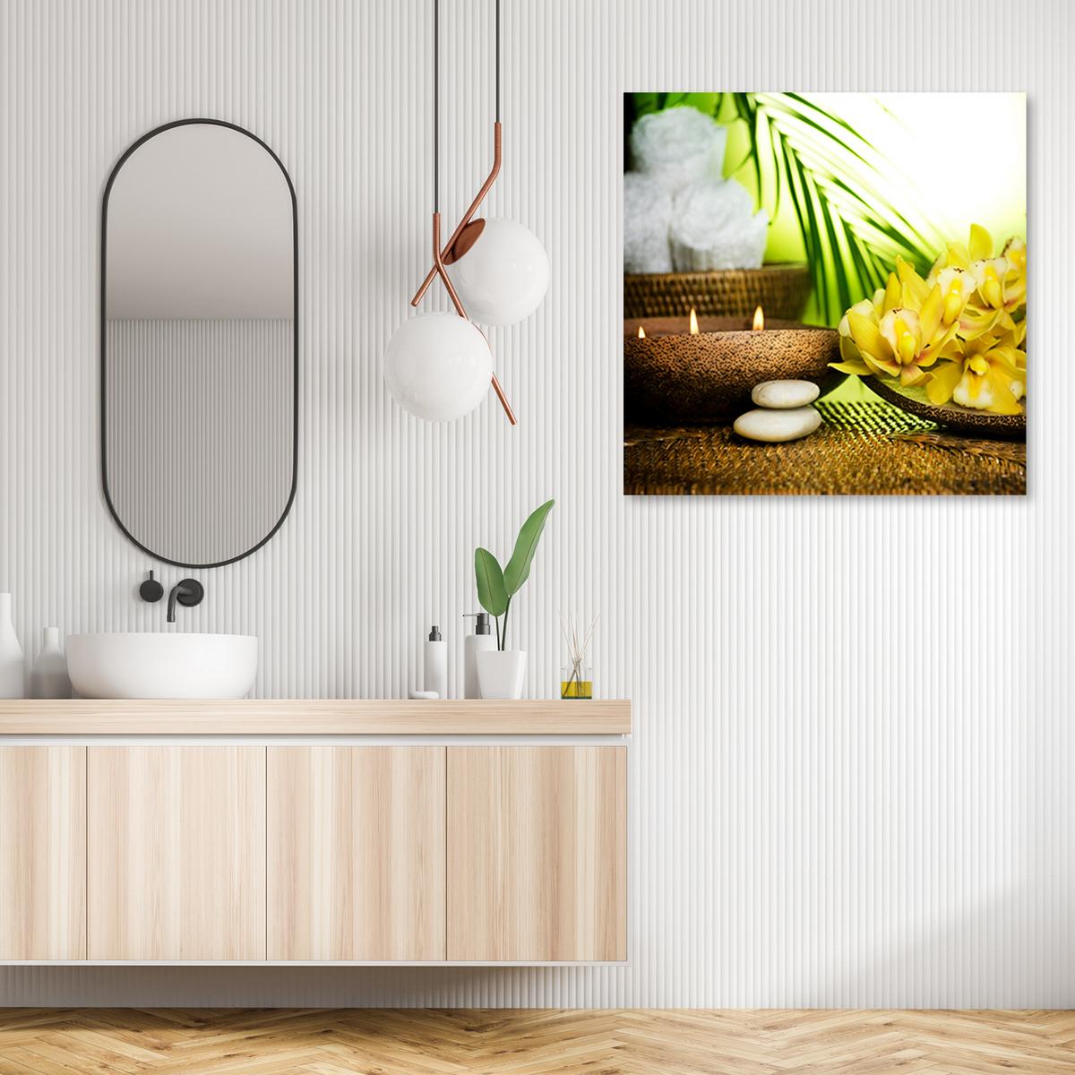 LEINWANDBILD, Blumen - Gelb 40x40cm - Gelb, Textil (40/40cm) - Feeby
