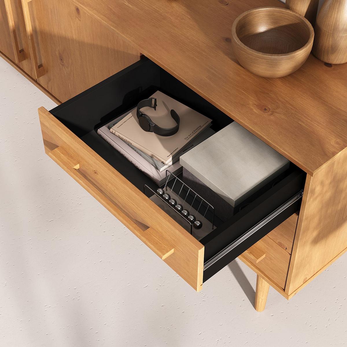 SIDEBOARD TECCA Eiche - Eichefarben, Holz (170/71/41cm) - IDIMEX