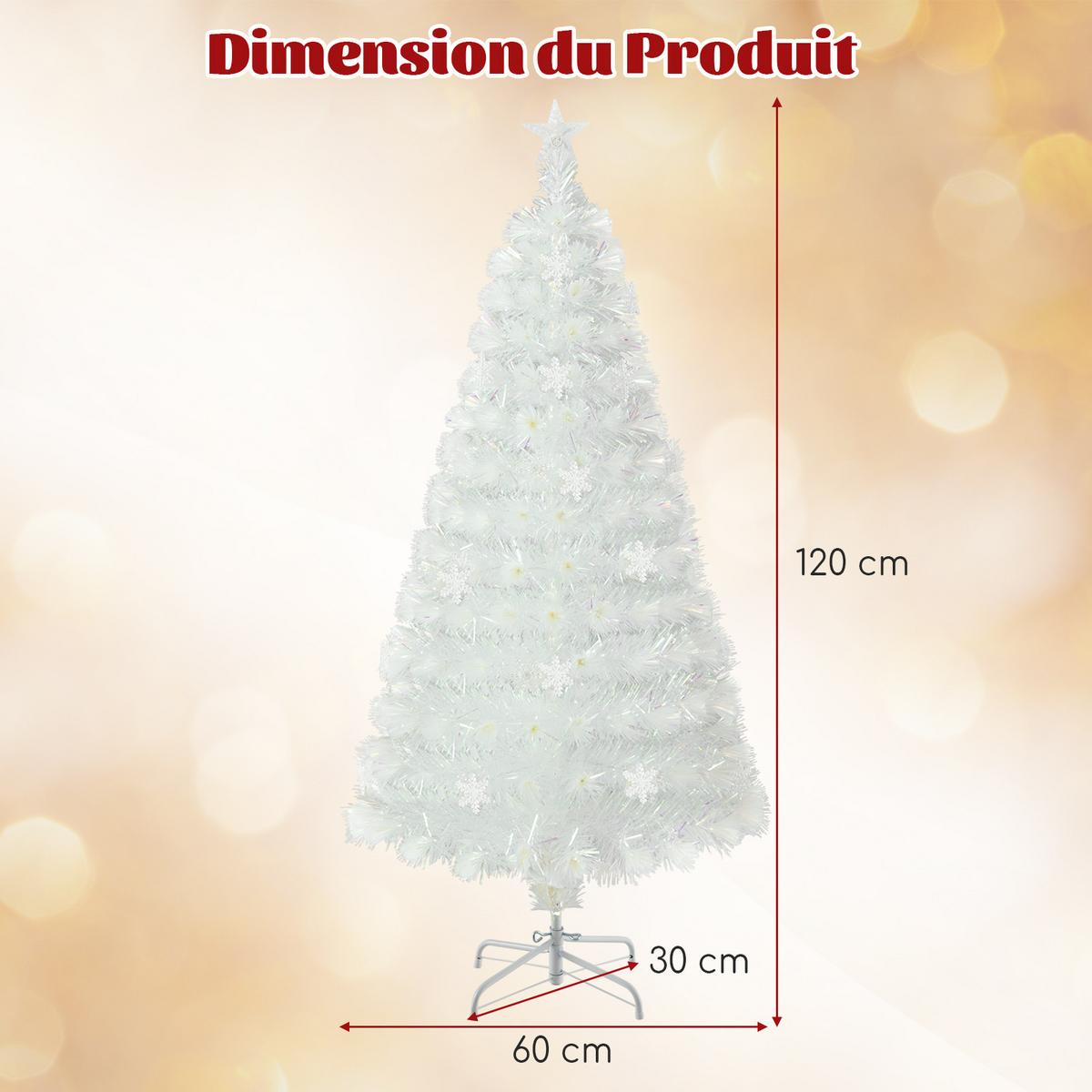 TANNENBAUM Weiß - Weiß, Kunststoff (120cm) - COSTWAY