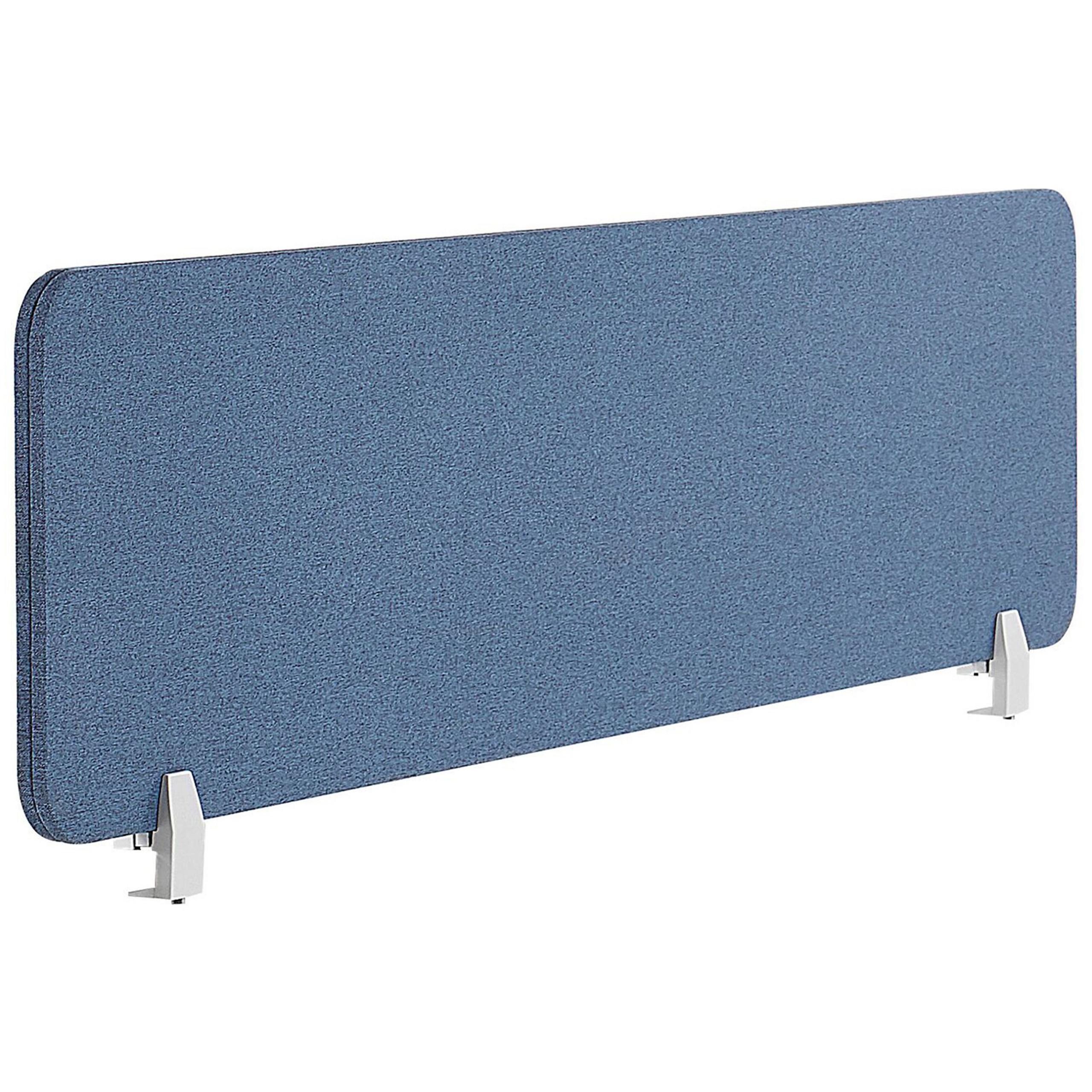 SCHREIBTISCHTRENNWAND 160 x 40 cm Blau Wally - Blau, Textil (160/40/2cm) - Beliani