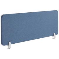 SCHREIBTISCHTRENNWAND 160 x 40 cm Blau Wally - Blau, Textil (160/40/2cm) - Beliani