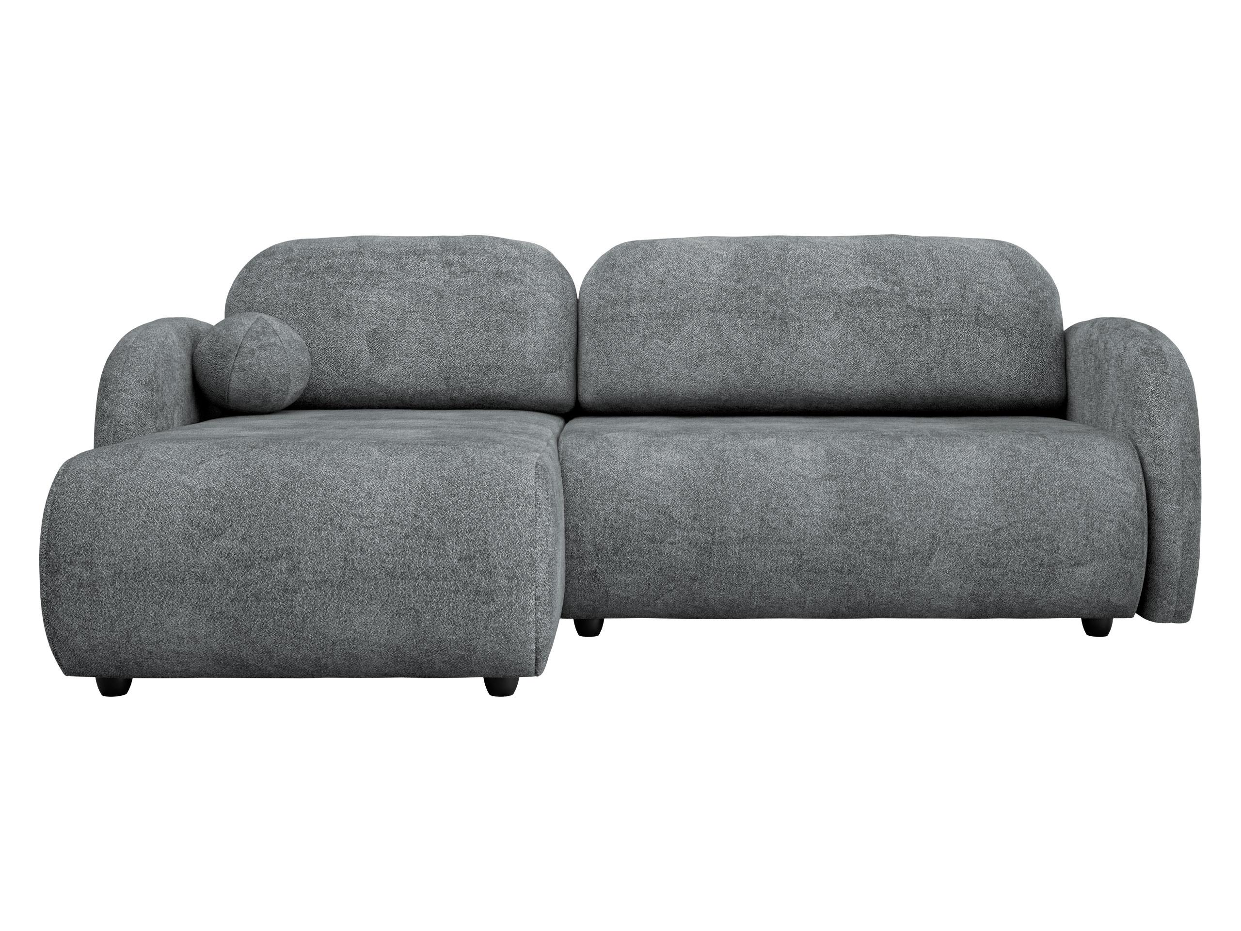ECKSOFA Dream L - Schwarz/Grau, Holz/Kunststoff (233/160cm) - MIRJAN24