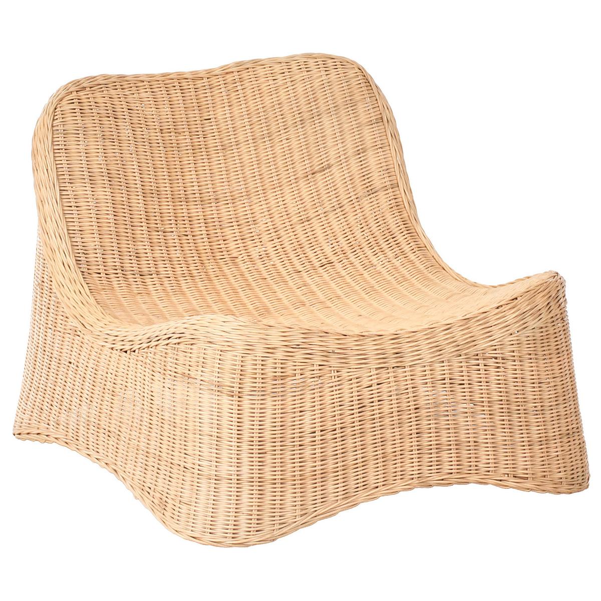 GARTENSESSEL Naturfarben Aigani - Beige/Naturfarben, Naturmaterialien (62/56/70cm) - Beliani