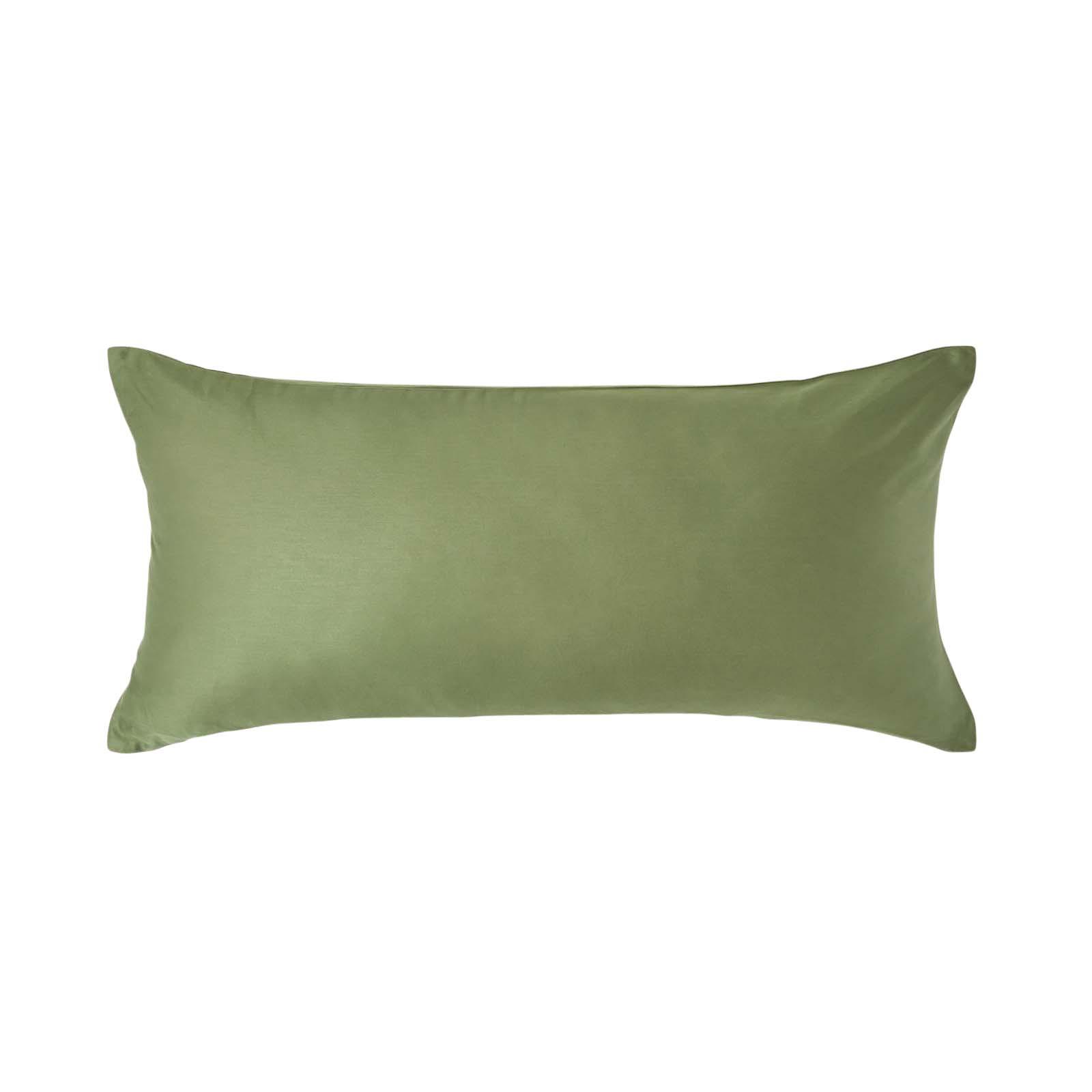 BIO-KISSENBEZUG Satin, Fadendichte 400 - Grün, Textil (40/80cm) - Homescapes