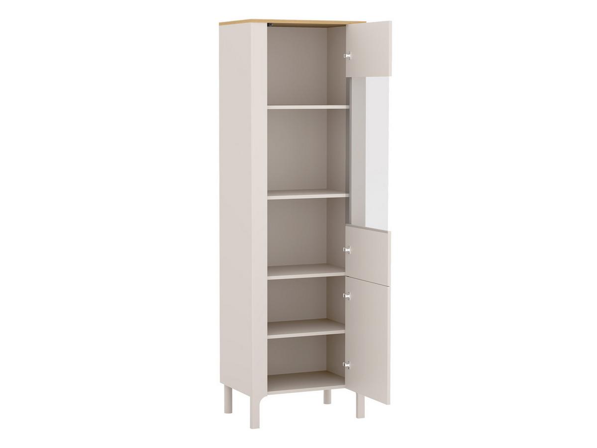 HOCHVITRINE Marbella 04 - Kaschmir, Holzwerkstoff (60/198/41cm) - MIRJAN24