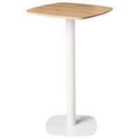 STEHTISCH Hellbraun/Weiß 60/60 cm Morella - Hellbraun, Holzwerkstoff (60/60/103cm) - Beliani