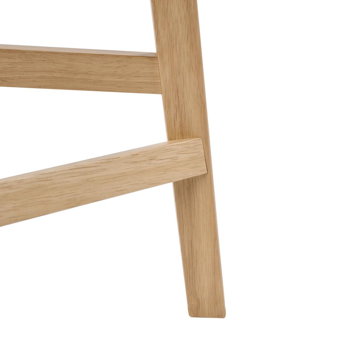 BARSTUHL 2er-Set Holz Hellbraun/Grau Holly - Hellbraun, Holz (49/93/54cm) - Beliani