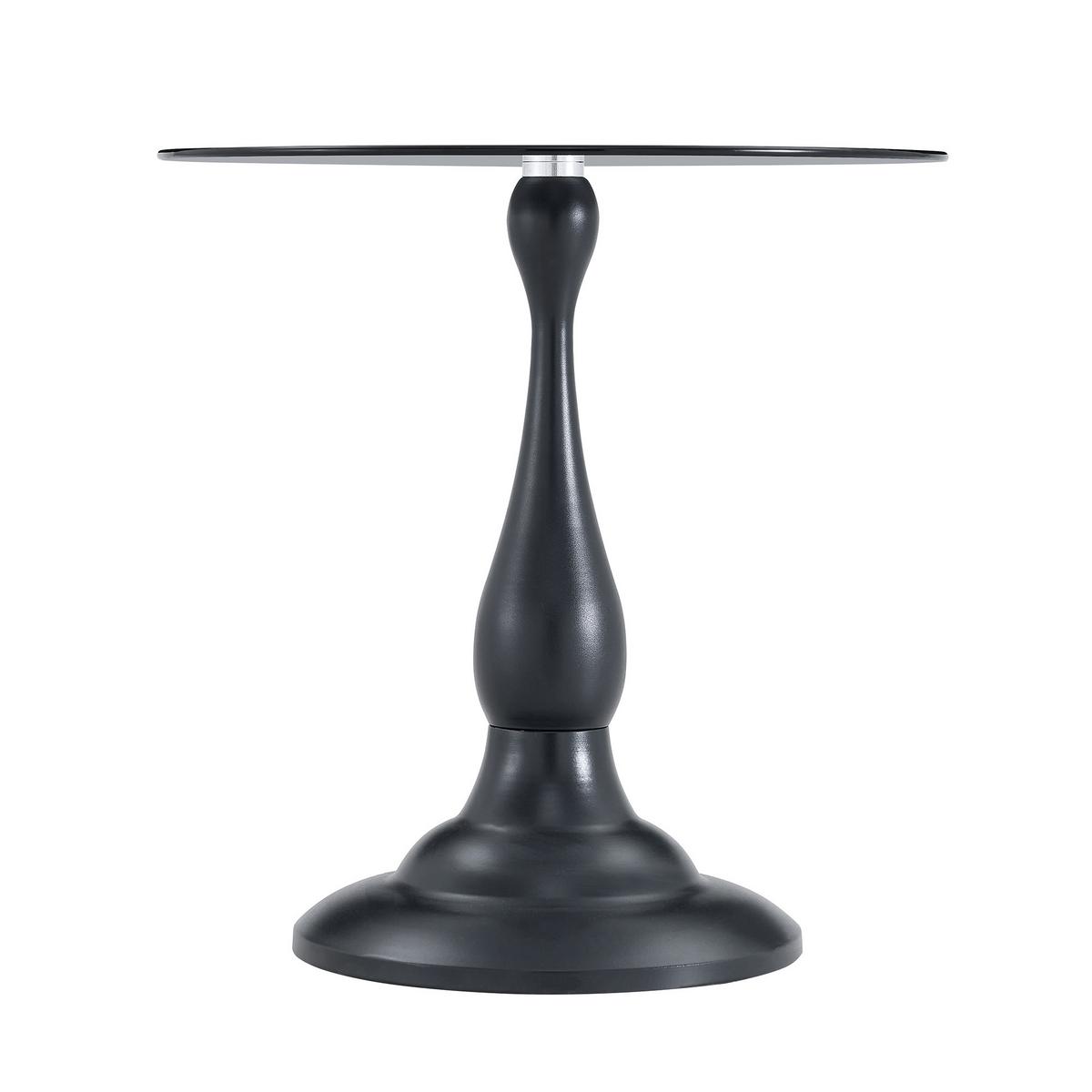BEISTELLTISCH Rund Glas Modern Sofatisch Metallgestell Braun & Schwarz - Schwarz, Glas (50/50/51.5cm) - Urban Meuble