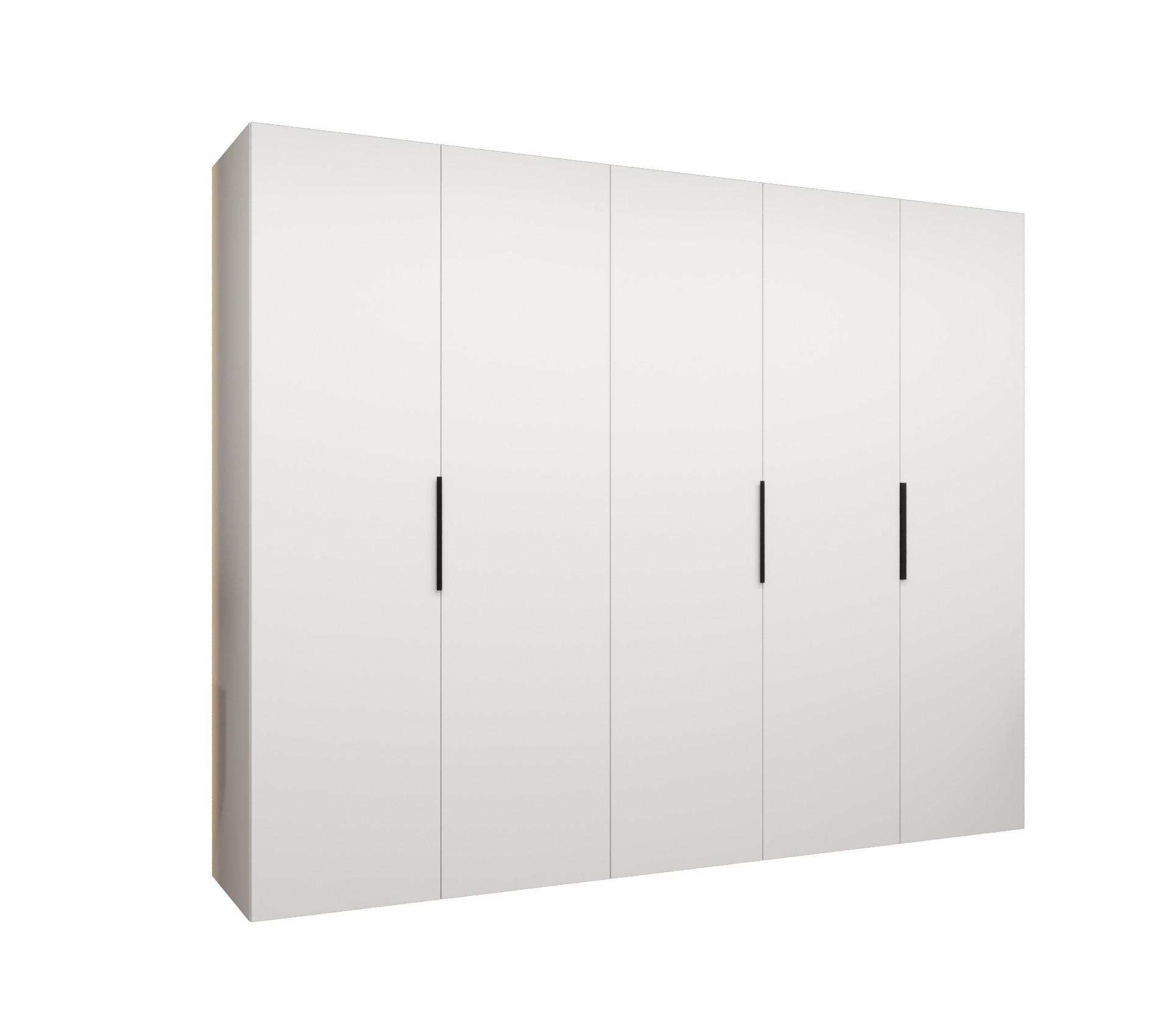 DREHTÜRENSCHRANK 202/250/52 5-türig - Schwarz/Weiß, Holz (250/202/52cm) - MÖBEL KRYSPOL