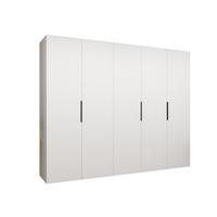 DREHTÜRENSCHRANK 202/250/52 5-türig - Schwarz/Weiß, Holz (250/202/52cm) - MÖBEL KRYSPOL