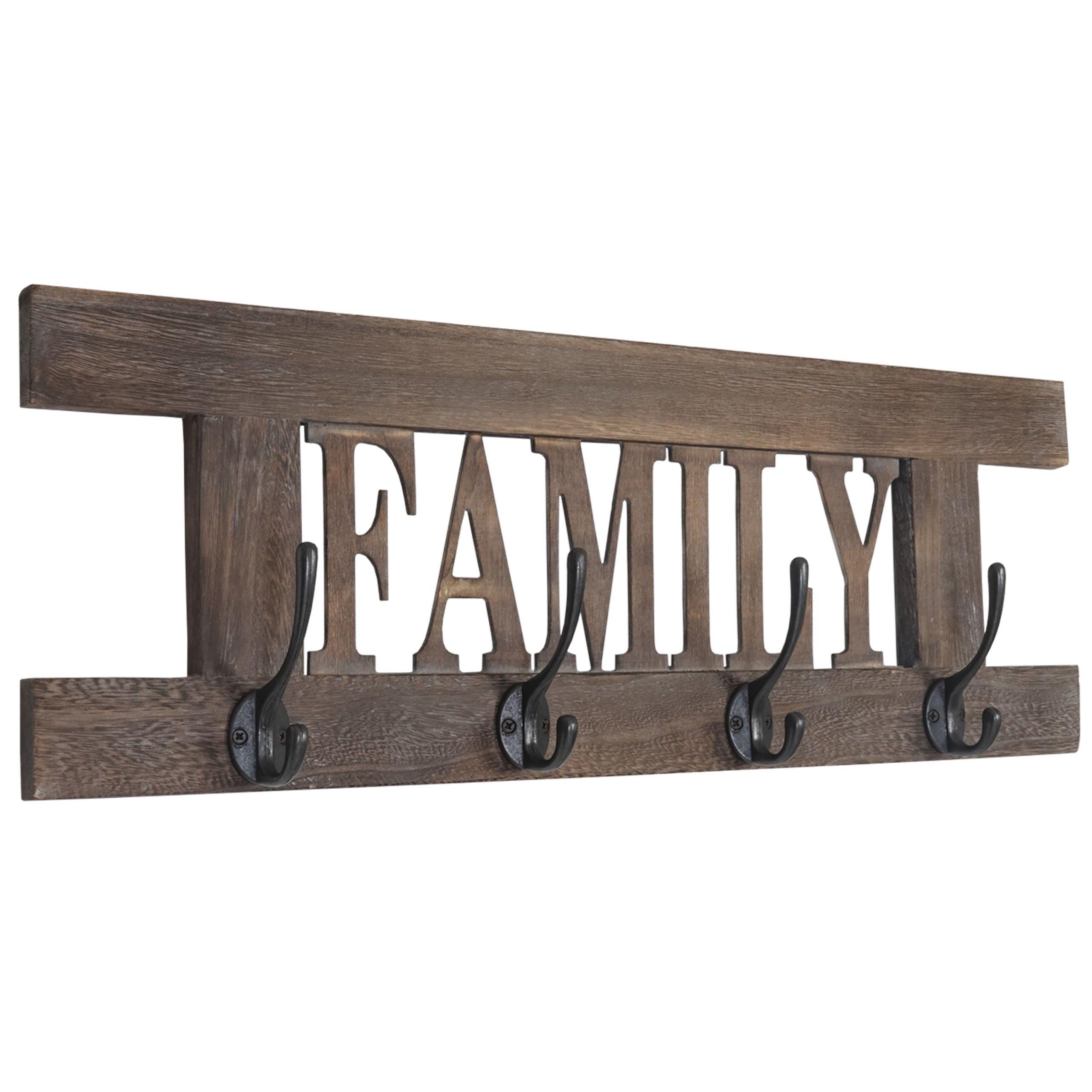 WANDGARDEROBE FAMILY SHABBY-LOOK Braun - Braun, Holz (60/21/2cm) - MCW