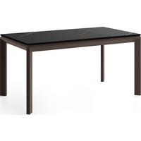 ESSTISCH Elan rechteckig ausziehbar verlängerbar mit Braunen Metallbeinen, Schwarz Marmor Kupfer 160-250/90/76 cm - Braun/Kupferfarben, Holzwerkstoff/Metall (90/250/76cm) - WFL GROUP
