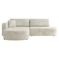 ECKSOFA Zerte, Seite: Links - Beige/Schwarz, Holz/Kunststoff (252/175cm) - MIRJAN24