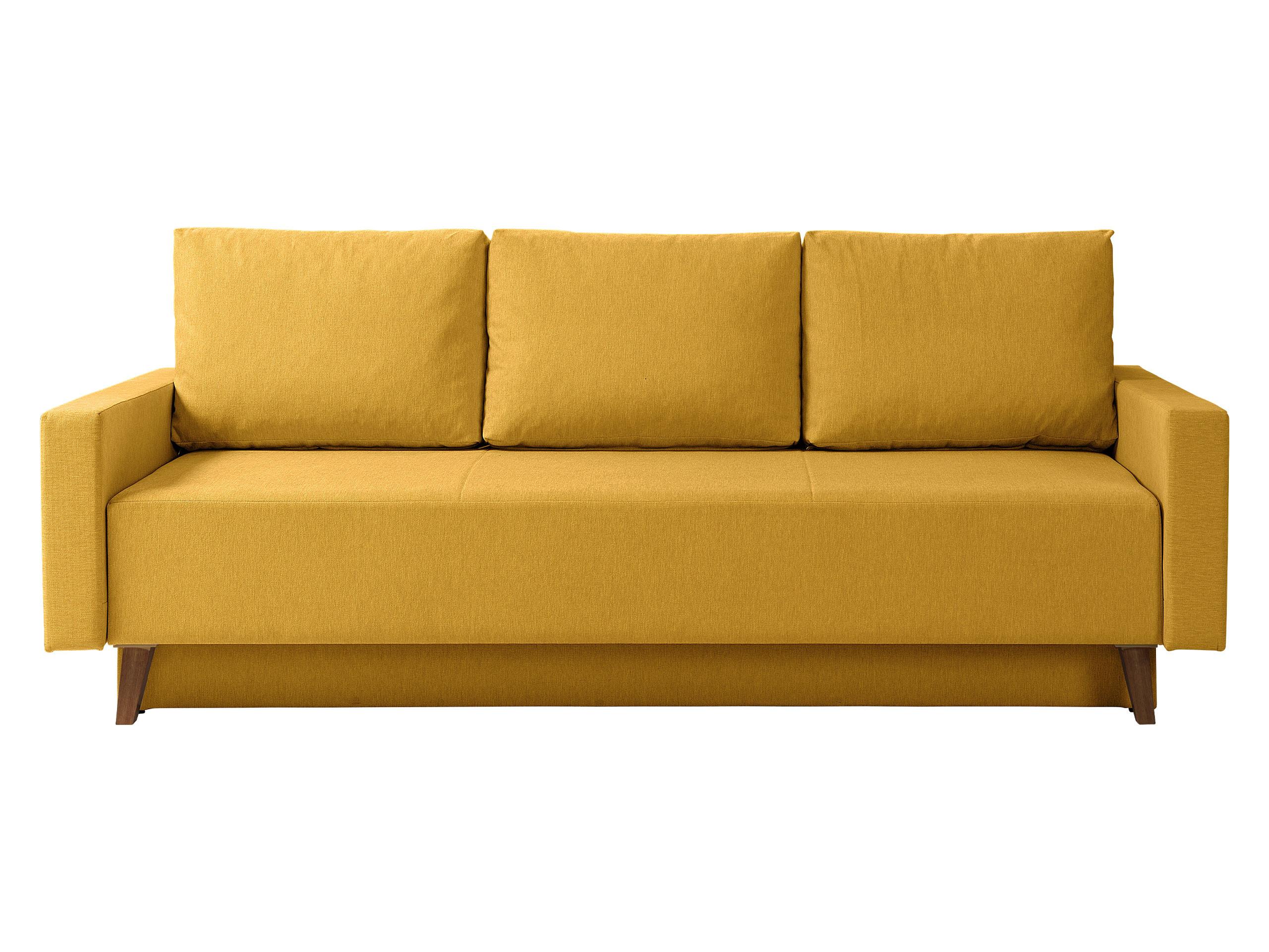 SCHLAFSOFA Oviedo - Gelb, Holz/Kunststoff (215/86/95cm) - MIRJAN24