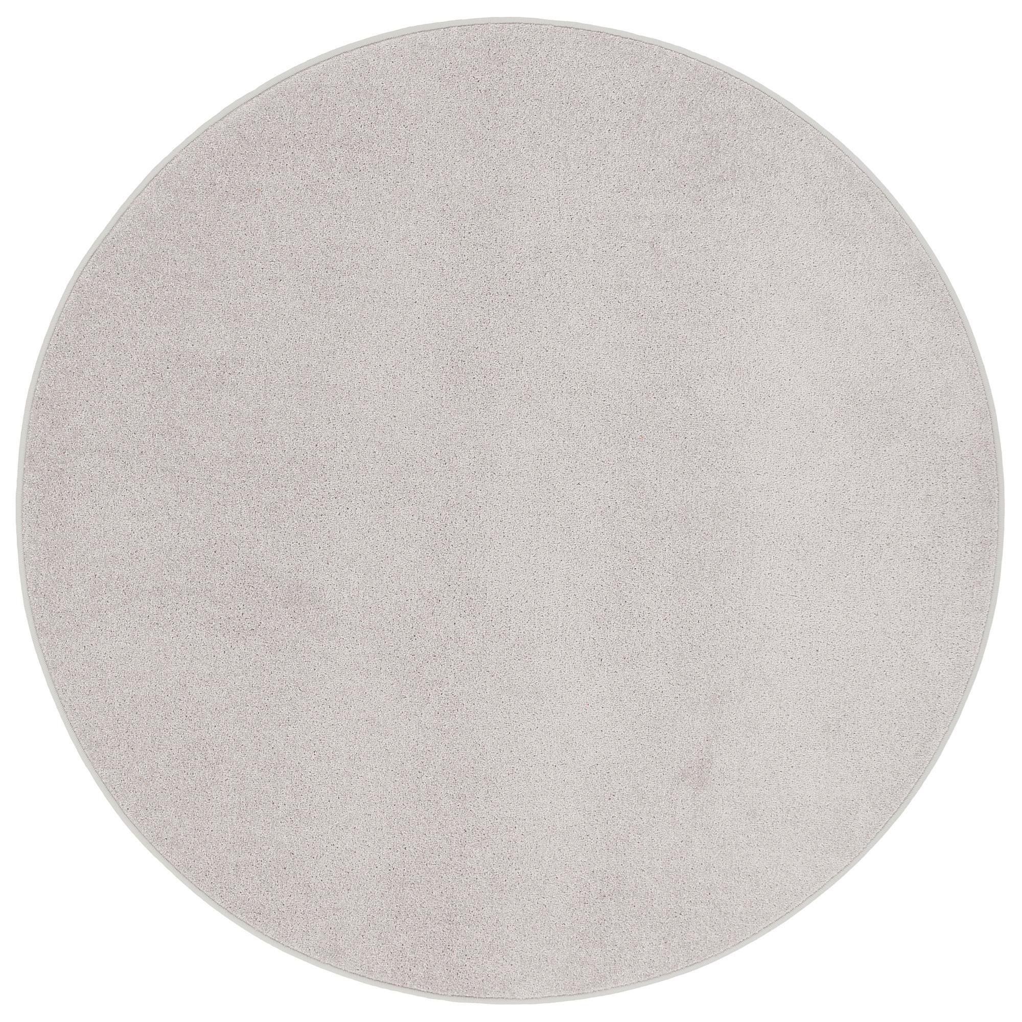 TREND VELOURS TEPPICH JOY RUND - Hellgrau, Textil (133/133cm) - Snapstyle