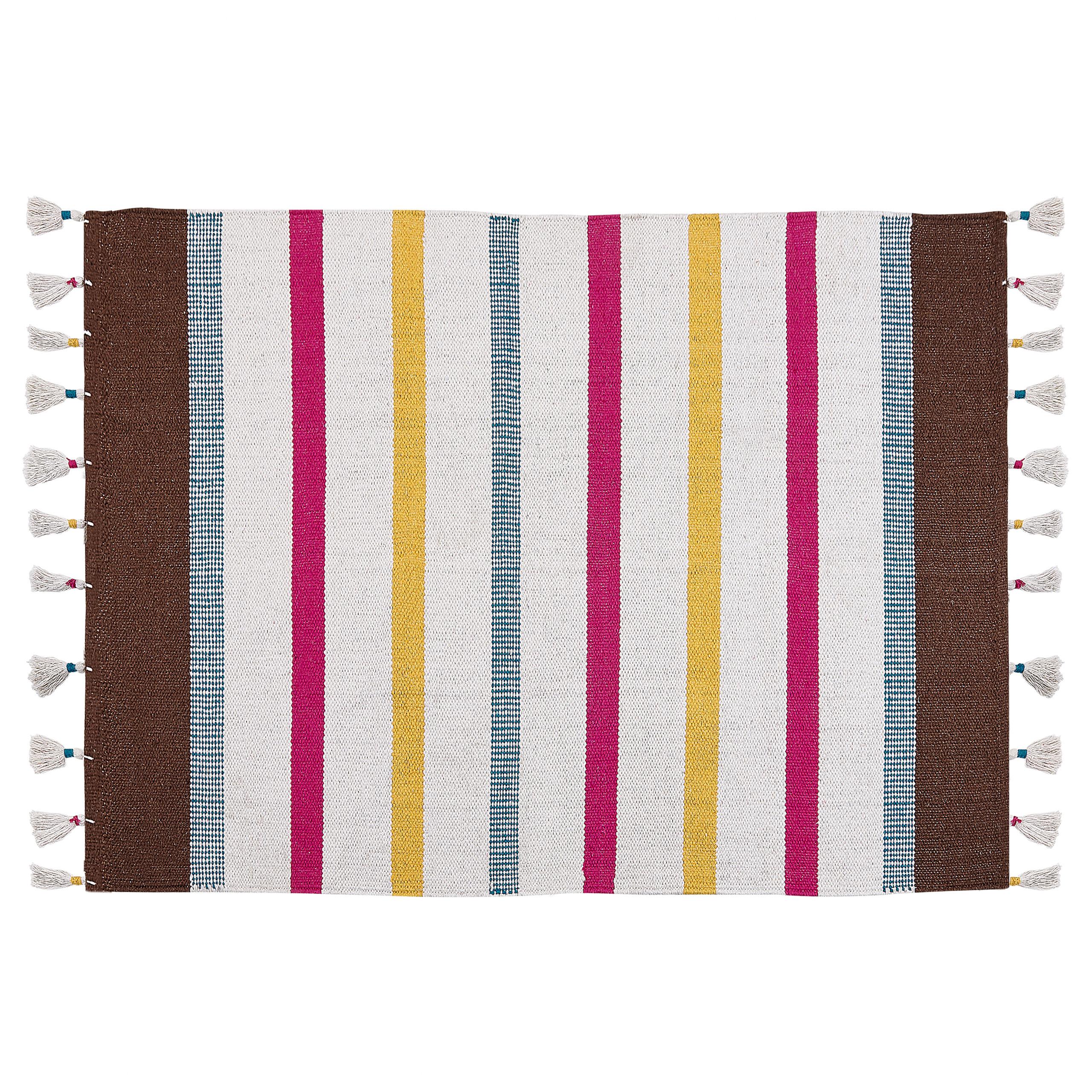 TEPPICH geflochten Hisarli 200/140 cm - Multicolor, Textil (140/200cm) - Beliani