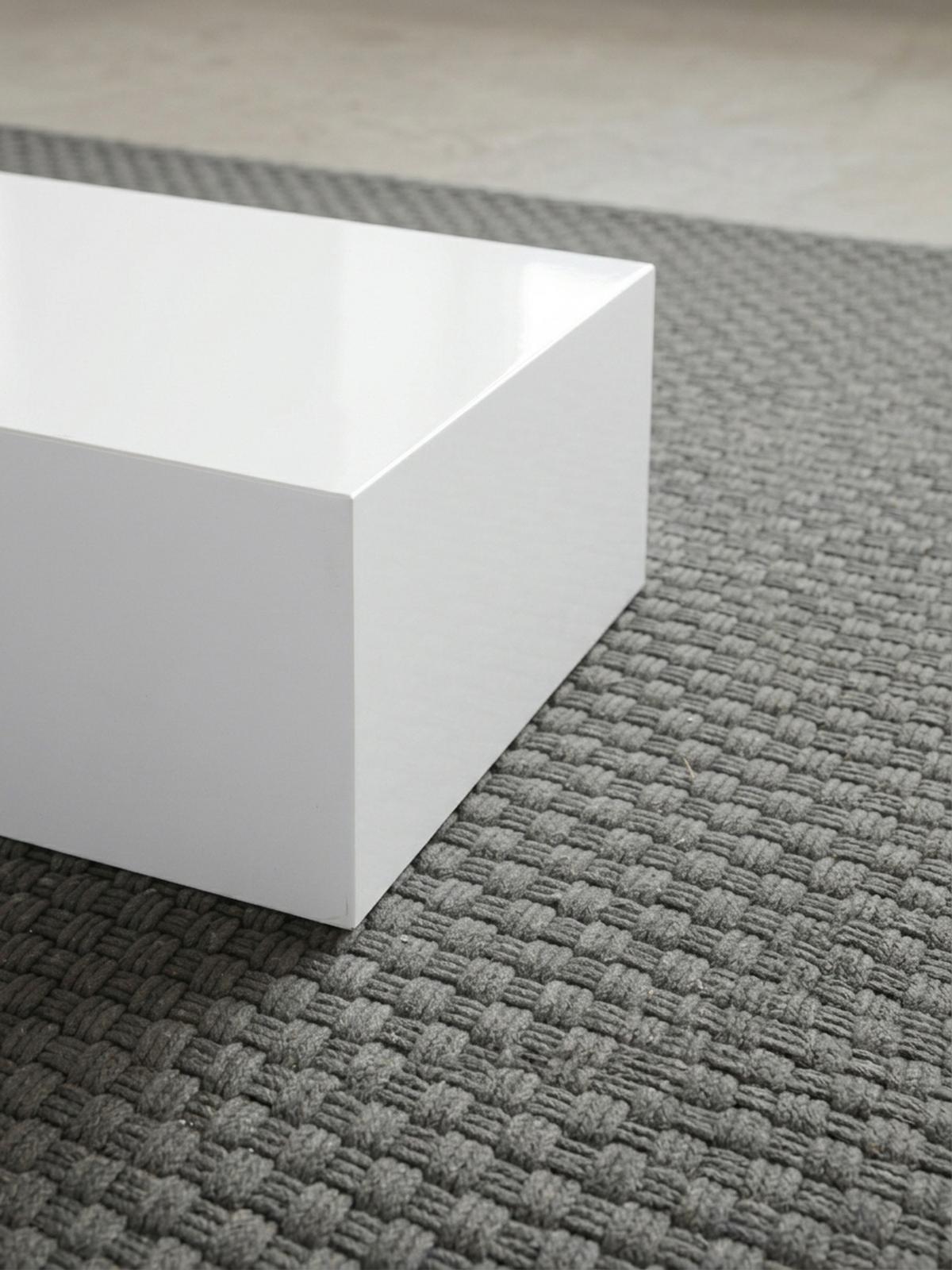COUCHTISCH Weiß Hochglanz Quadratisch 60x60x30cm MDF Würfelform - Weiß, Holzwerkstoff (60/60/30cm) - KADIMA DESIGN
