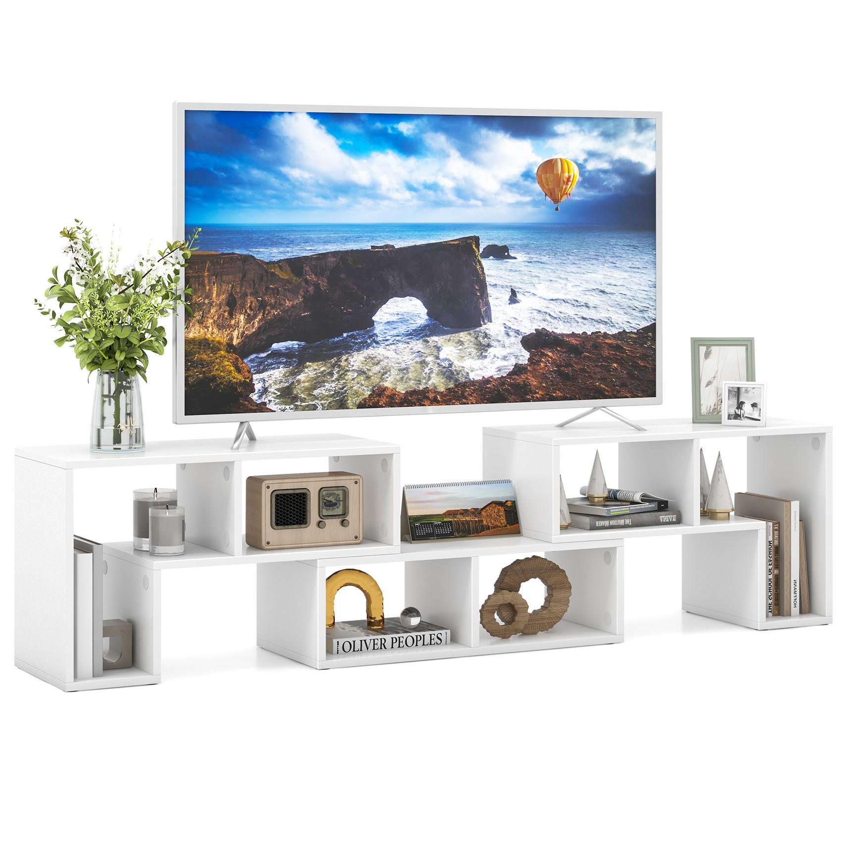 FERNSEHSCHRANK Holz Weiß - Weiß, Holz (180/43/30cm) - COSTWAY
