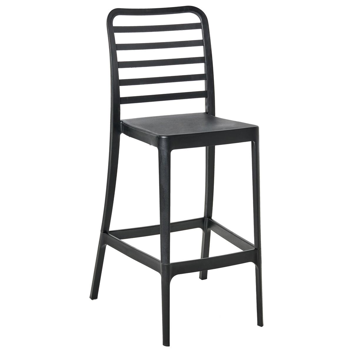 BARSTÜHLEN 2er-Set Schwarz Seceda - Schwarz, Kunststoff (41/116/59cm) - Beliani