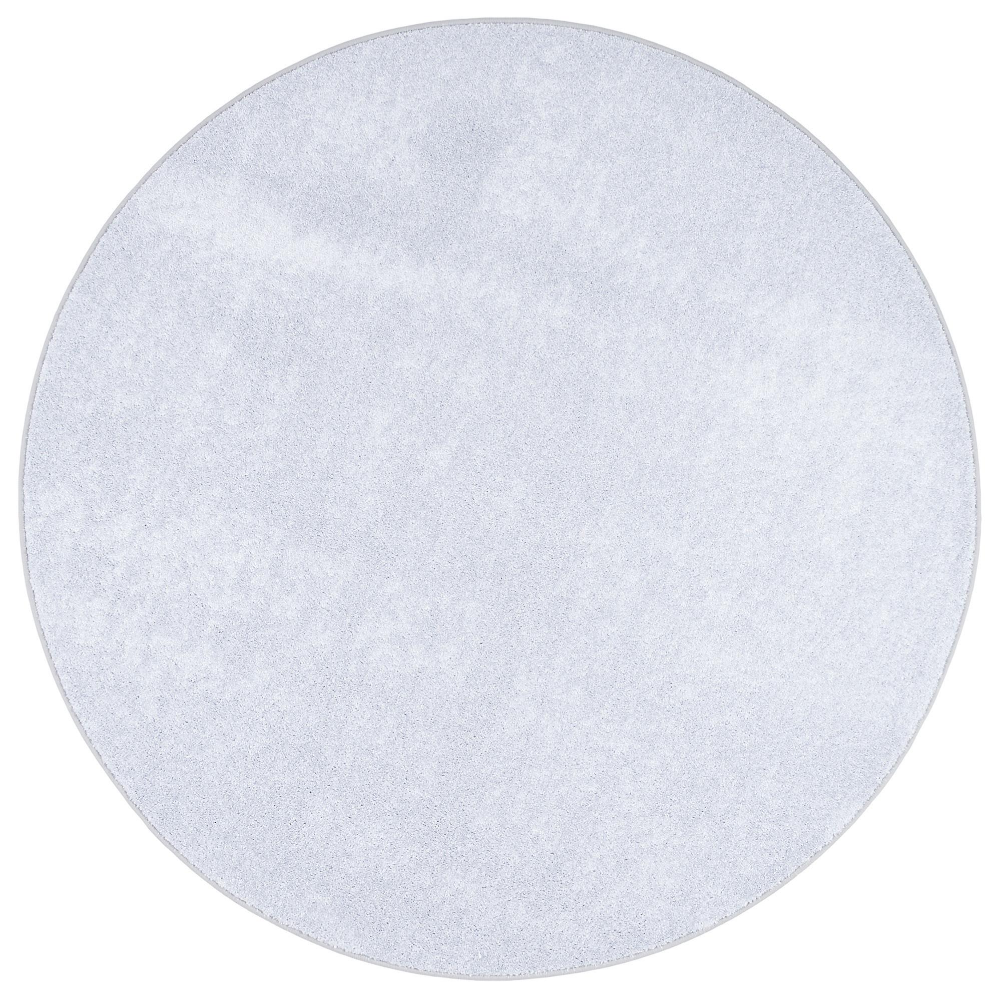 LUXUS SOFT VELOURS TEPPICH SHINE RUND - Silberfarben, Textil (200/200cm) - Snapstyle