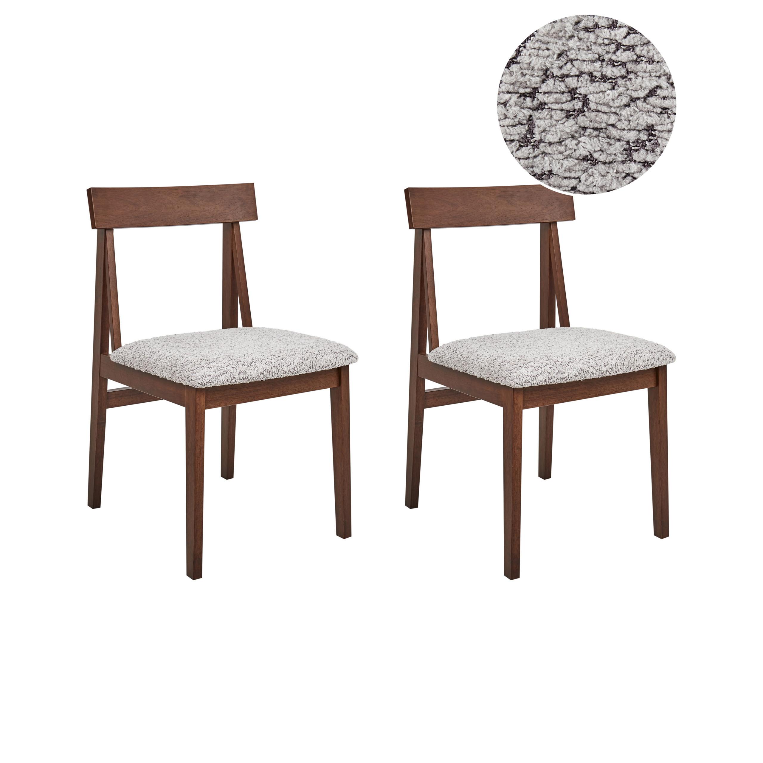 ESSZIMMERSTUHL 2er-Set Braun Isle - Braun/Grau, Holz (45/82/55cm) - Beliani