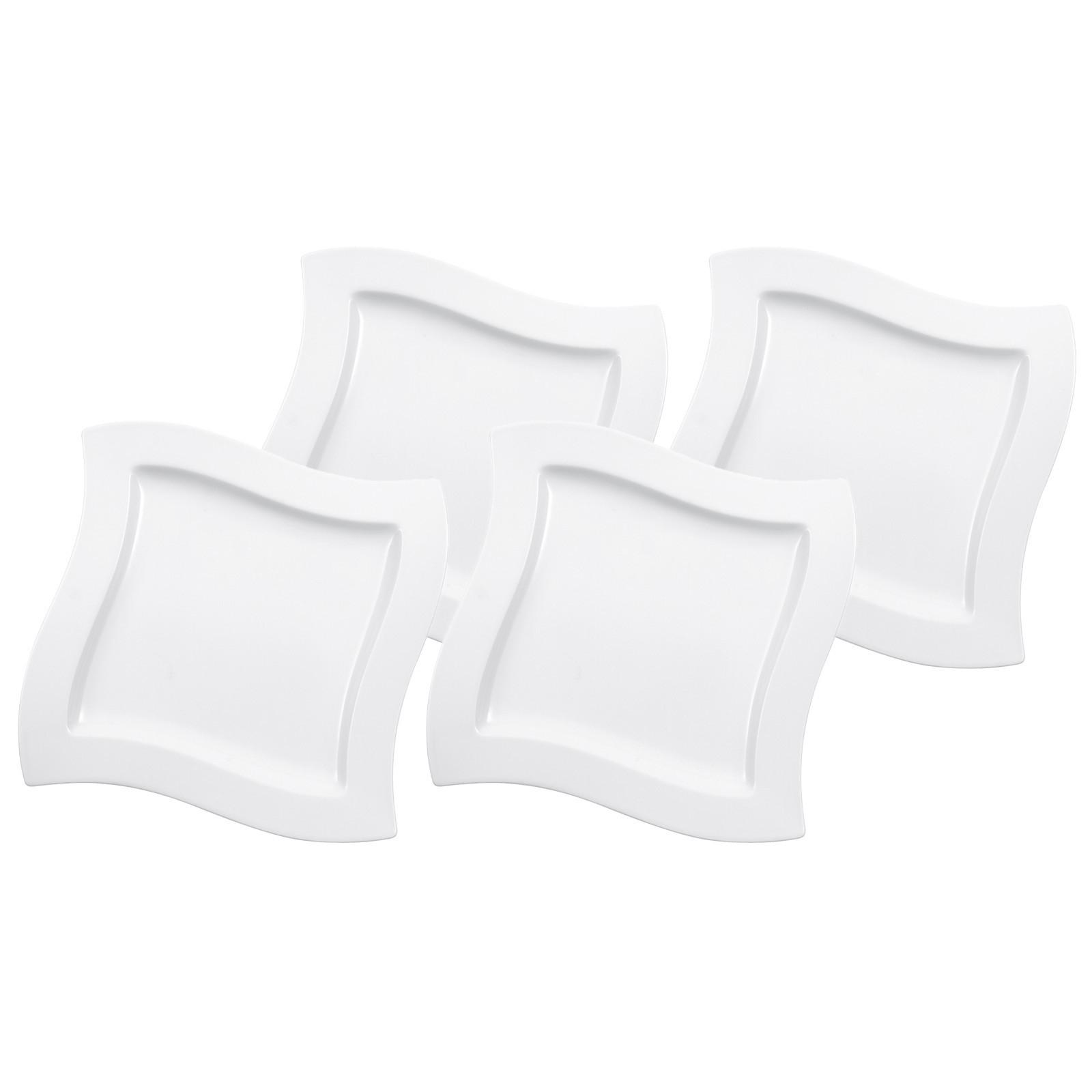 SPEISETELLER NewWave weiß 27 x 27 cm 4er Set - Weiß, Keramik (27cm) - Villeroy & Boch